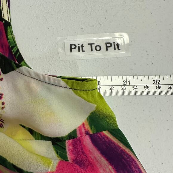 Worthington Womens Top‎ Size L Tropical Floral Sleeveless Resort Cruise Vacation - Picture 5 of 7